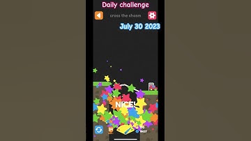 Squiggle drop - daily challenge July 30 2023 | cross the chasm #applearcade #squiggledrop