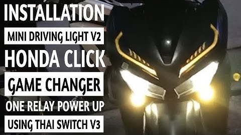 MINI DRIVING LIGHT V2 INSTALLED TO HONDA CLICK GAME CHANGER