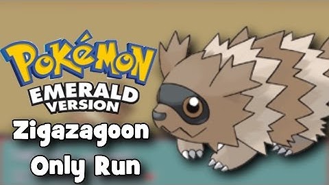 Pokemon Emerald - Zigzagoon Only Run