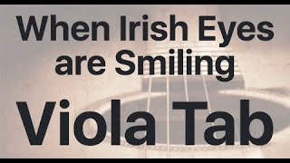 Learn When Irish Eyes are Smiling on Viola - How to Play Tutorial