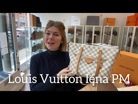 Louis Vuitton IENA MM Damier Azur Handbag Purse