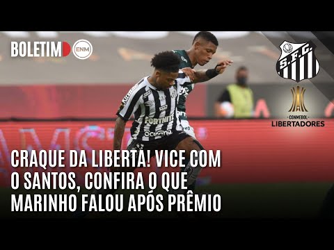 VEJA ENTREVISTA DE MARINHO APÓS CONQUISTA DE PREMIAÇÃO COM O SANTOS, VICE DA LIBERTADORES - ENM