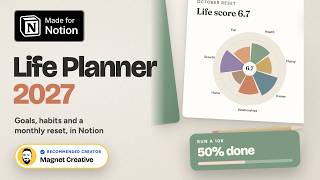 Details Life Planner 2027 Notion Template | Goals, Habits, Digital Planner Update