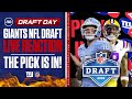 Who will the giants pick  nfl draft firstround  live reaction