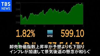 NY市場 ダウ平均株価 600ドル近い値上がり