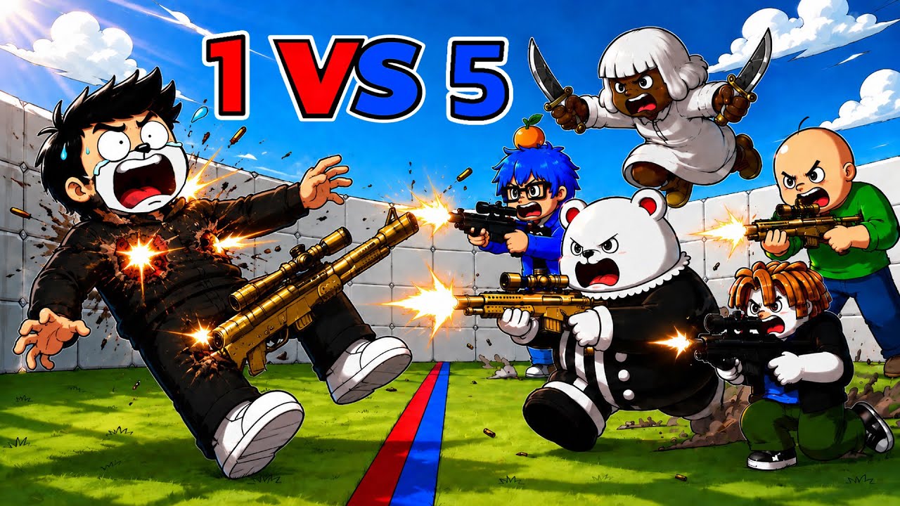 1 คน ปะทะ 5 คน จะชนะได้ไหม?  🔫  Rivals!