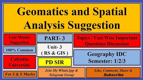 IDC Geography Suggestion Calcutta University || Geography IDC Suggestion For Sem 1/2/3 CU || Part-3