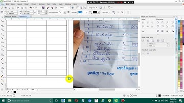 របៀបធ្វើ Invoice ប្រើ CorelDRAW X7