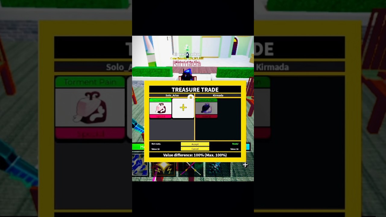 Trading tormet pain for celestial pain in blox fruit 🤑