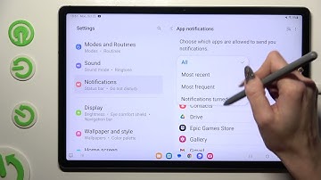 How to Allow/Deny Apps to Send Notifications in Samsung Galaxy Tab S9 FE+ - Block App Notifications