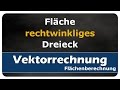 Let's Learn Fläche eines rechtwinkligen Dreiecks im Raum