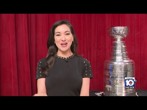 The Stanley Cup comes to Local 10 News’ studios for a visit