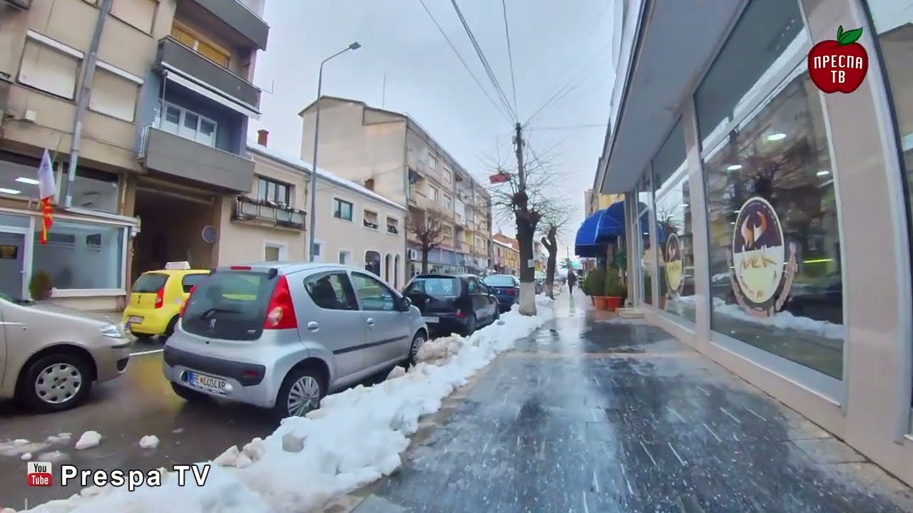 Прошетка низ Стара Чаршија, Ресен, Македонија (12.2021)【4K】Winter WALK TOUR | Resen, Macedonia [1]🇲🇰