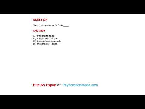 The Correct Name For P2O5 Is ____. - Youtube The Correct Name For P2O5 Is ____. - Youtube