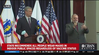 Gov. Charlie Baker: Massachusetts Will Not Have 'Mask Mandate' Despite Rise In Cases