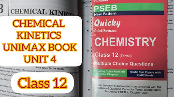 MCQs | CHEMICAL KINETICS | TERM 1| CLASS 12 #chemistry #pseb #psebboardexam