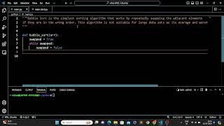 Bubble Sort Algorithm in Python