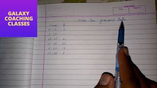 How to find mode in statistics (english) for grouped data finding ll
cbse class 10 maths ncert chapter 14 of groupe...