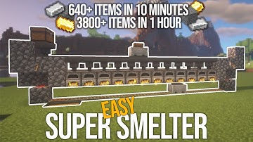 Minecraft EASIEST Super Smelter Resource Friendly Fully Automatic - Tutorial 1.16