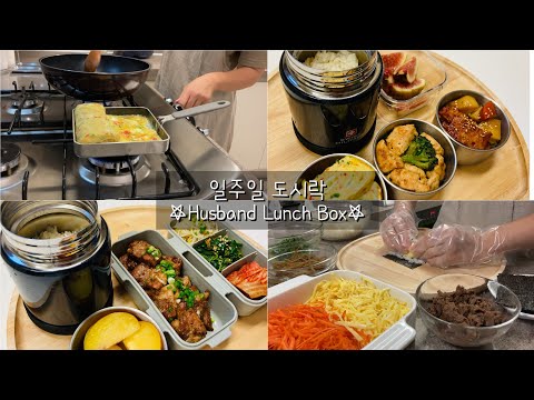 정성가득 직장인 남편 일주일 도시락 만들기 / 한식이 최고! 은근 중독성 있는 차곡차곡 도시락 반찬 담기