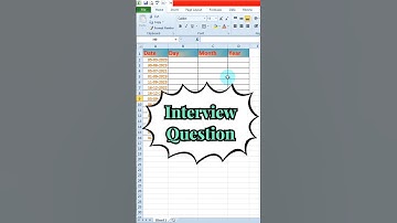 Excel Interview Question Day Month Year in Excel #excel #exceltips #exceltutorial #msexcel #shorts