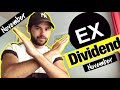 Going EX DIVIDEND in November | Stocks Going EX DIV November 2020