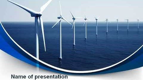 North Sea Windmills PowerPoint Template by PoweredTemplate.com