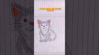 Learn How To Draw Cute Cat 🐈Drawing Step By Step #catdrawing #sketchartist #drawingtutorial #shorts