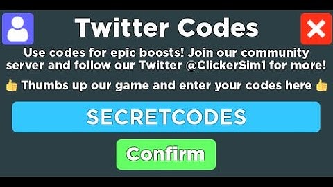 Roblox Clicking Simulator secret codes 😯
