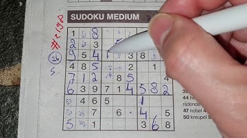 Solved again. (#2198) Medium Sudoku puzzle. 01-21-2021