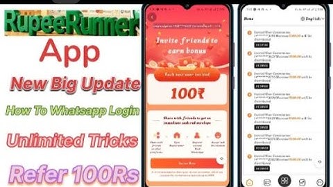 Rupee Runner new WhatsApp Earning 🤑 application || lounch waho jaisa dusra app refer unlimited earn