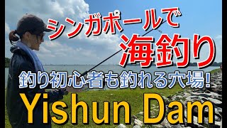 シンガポールで海釣り (前編)『Yishun Dam』釣り初心者がたくさん釣れてます！(Singapore Sea Fishing)