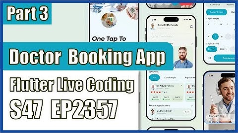 [Flutter] Flutter Live Coding EP2357 (Doctor Booking App UI Part 3)