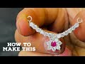 Diamond Pendant Necklace making from scratch Silver