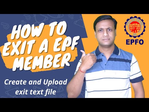 How to Exit a PF Member in Employer Portal | Create Exit Text File and Uploading | Tutor Era