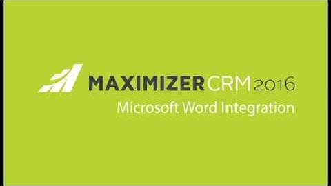 How to install Microsoft Word toolbar in Maximizer 2016