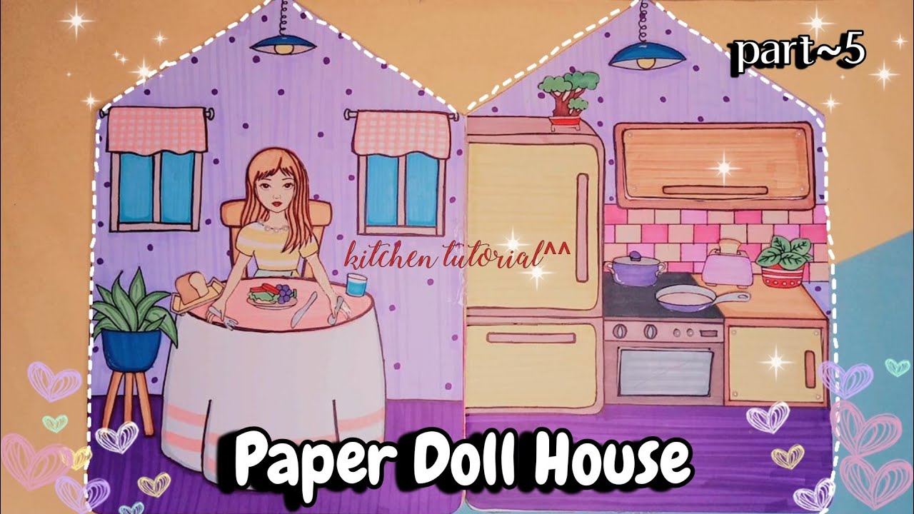 DIY PAPER DOLL HOUSE/ BEDROOM TUTORIAL/ PART~3 OF PAPER DOLL HOUSE/ZARA'S  PAPER PLAY 