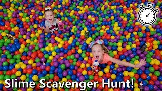 Last to Find the Slime Ingredients... Slime Scavenger Hunt in Giant Ball Pit!!