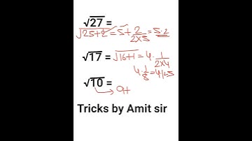 square root of a non perfect square number, short tricks by Amit sir, #shorts