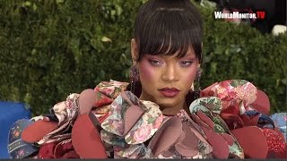 Rihanna arrives at 2017 Met Gala
