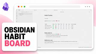 How to Build a Visual Habit Tracker in Obsidian (Habit Streak Design)