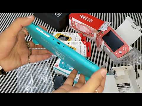 Nintendo Switch Lite Turquoise & Coral (Unboxing)