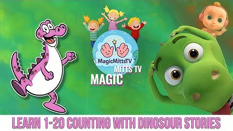 🦖 Learn Numbers with Roaring Dinosaurs | Fun 1–20 Counting Song | Magic Mitts TV