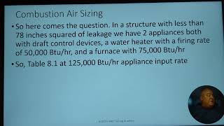 Combustion and Ventilation Air Sizing