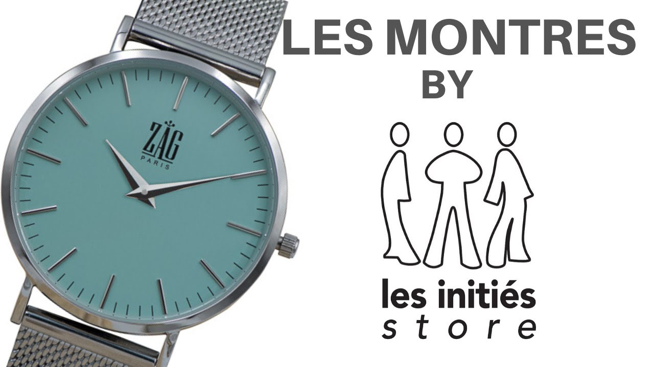 Montre Zag acier turquoise bracelet acier