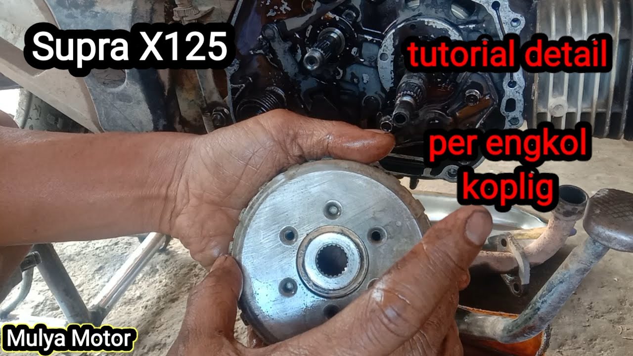 Cara detil pasang dan posisi per engkol dan pasang kanvas kopling Supra