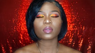 Easy Sunset Inspired Cut Crease Eyeshadow | Detailed tutorial | Barbara Udenze