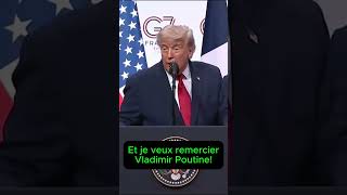 Trump Je Veux Remercier Poutine