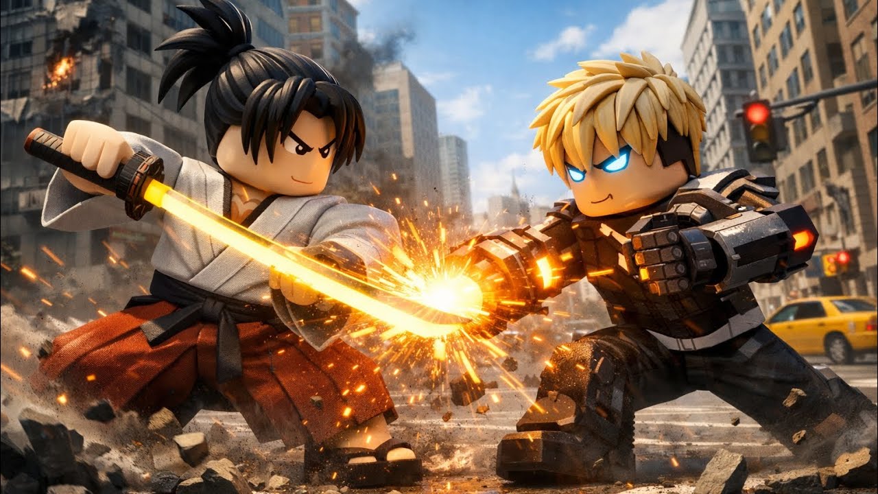 Атомный самурай против Геноса / Сильнейшая поля битвы ( Roblox )