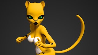 Cheetah DCAU 3D Model Rigged Cheetah DCAU 3D Model Rigged